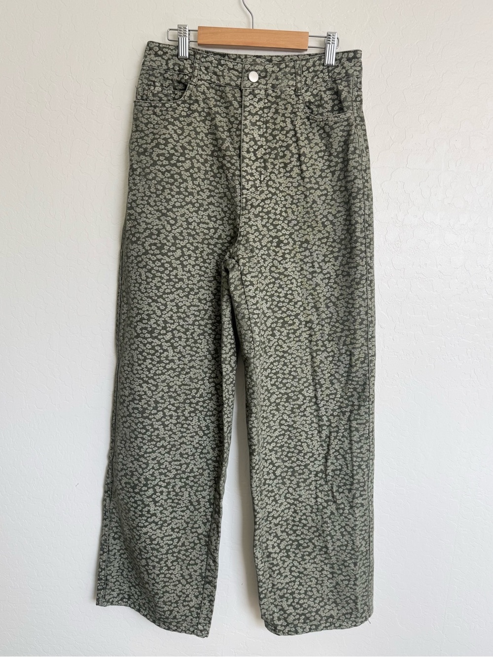The Tiny Big Sister Olive Floral Berta Long Jeans 36 US 4 - Picture 3 of 8